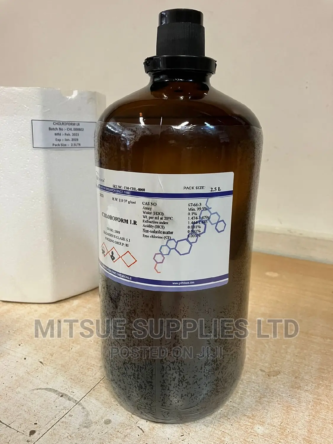 Chloroform LR 2.5 Litre Griffchem