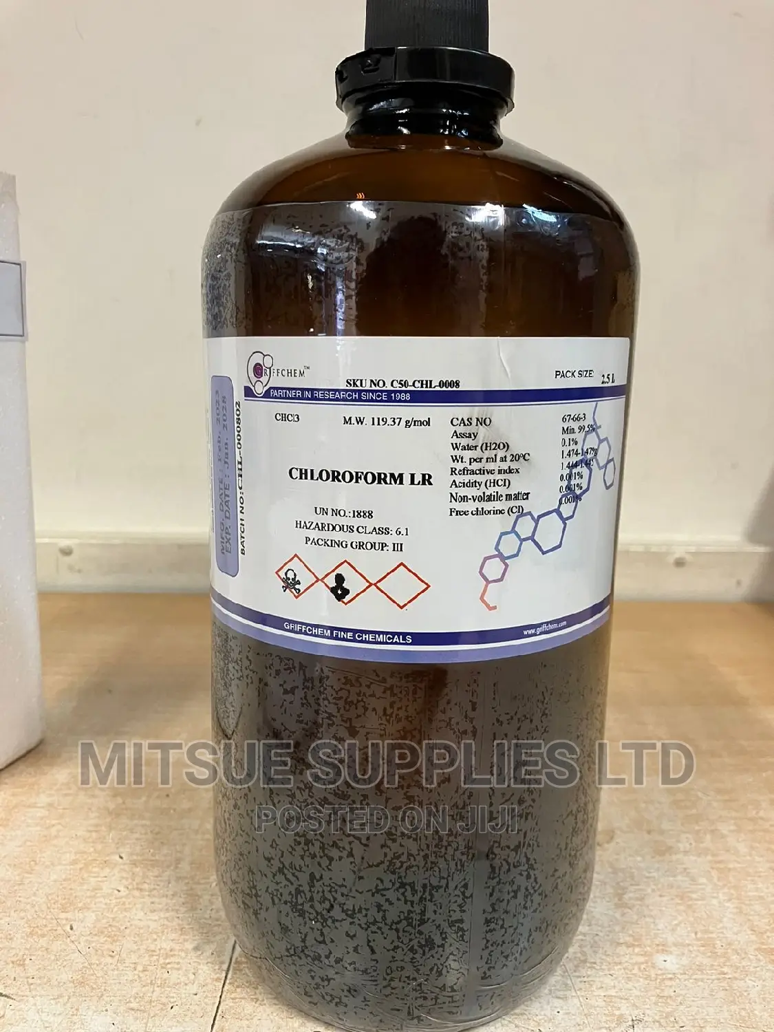 Chloroform LR 2.5 Litre Griffchem