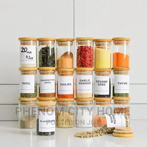 12 PCS Glass Spice Jars