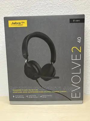 Jabra Evolve2 40 Stereo Wired on-Ear Headset Black USB-C