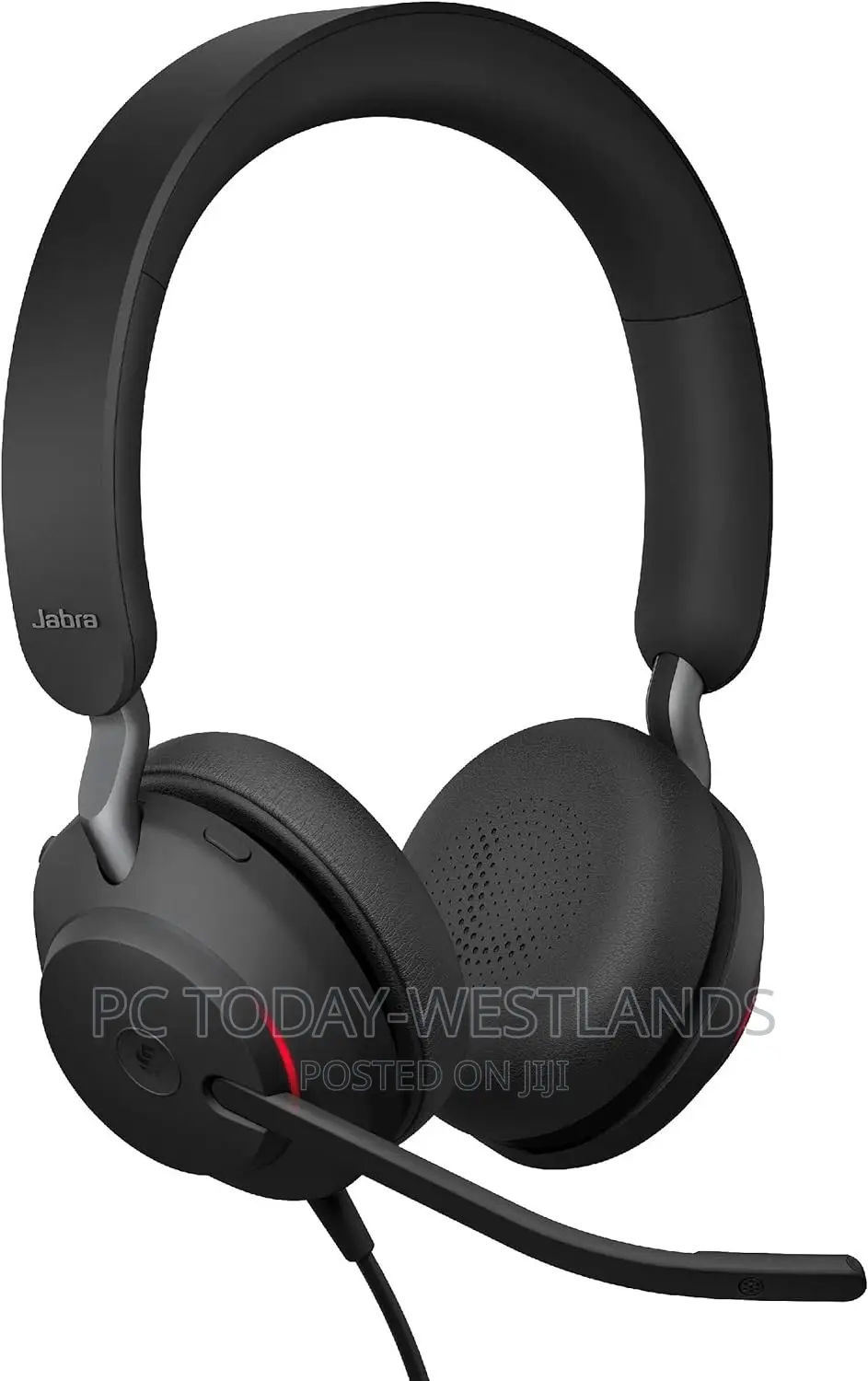 Jabra Evolve2 40 Stereo Wired on-Ear Headset Black USB-C
