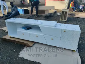Marble Top 6ft Tv Stand+LED