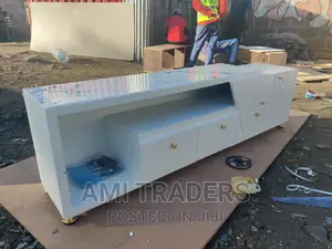 Marble Top 6ft Tv Stand+LED