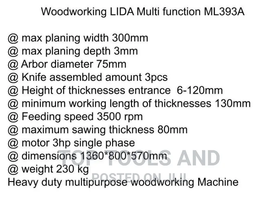 Lida Table Saw Multi-Use Woodworking Machine
