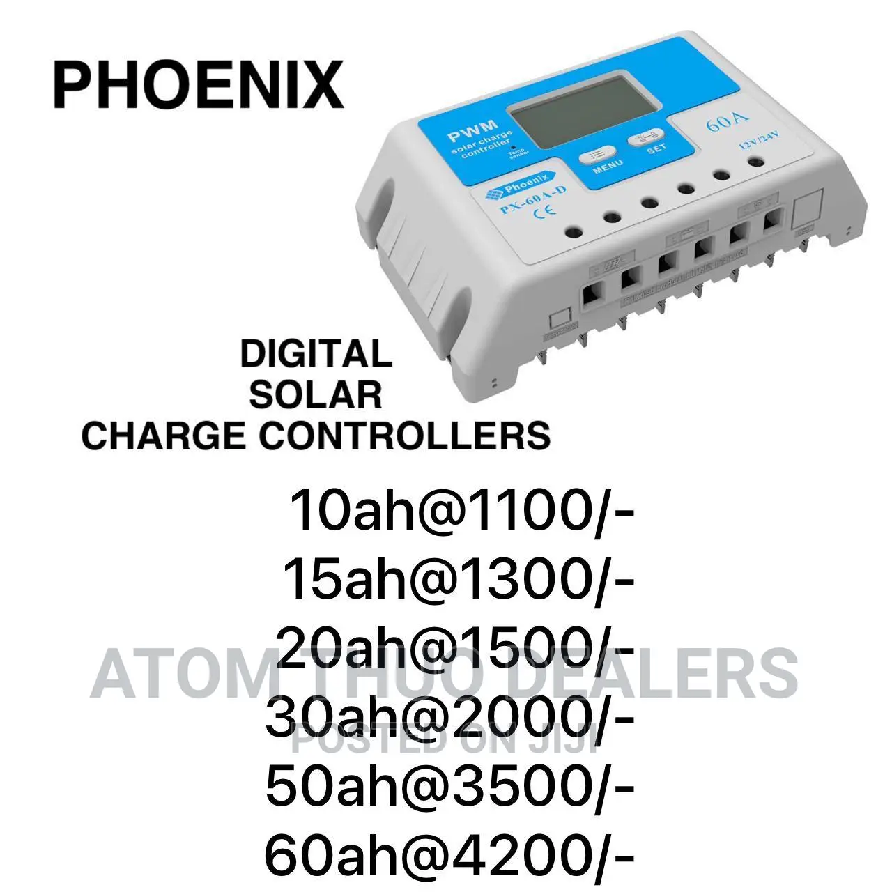 Digital Solar Charge Controller 15ah