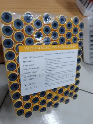 Yellow Top Vacuum Blood Collection Tubes 100pcs Glass