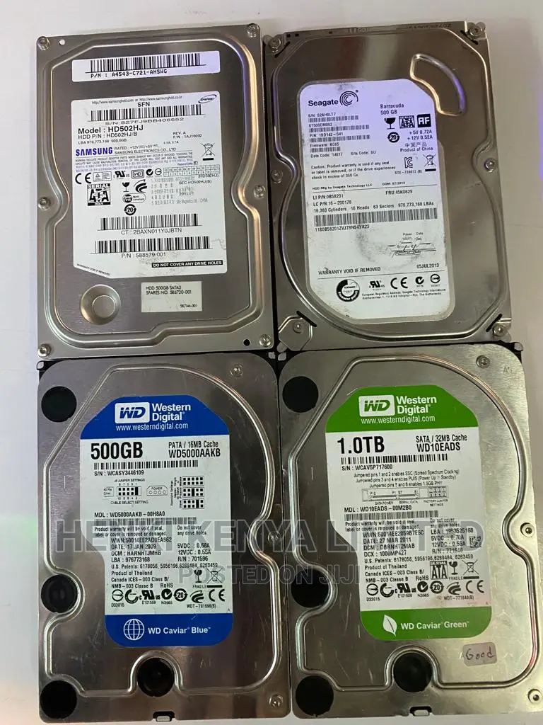 Desktop Hard Drives Available 500gb Wester Digital