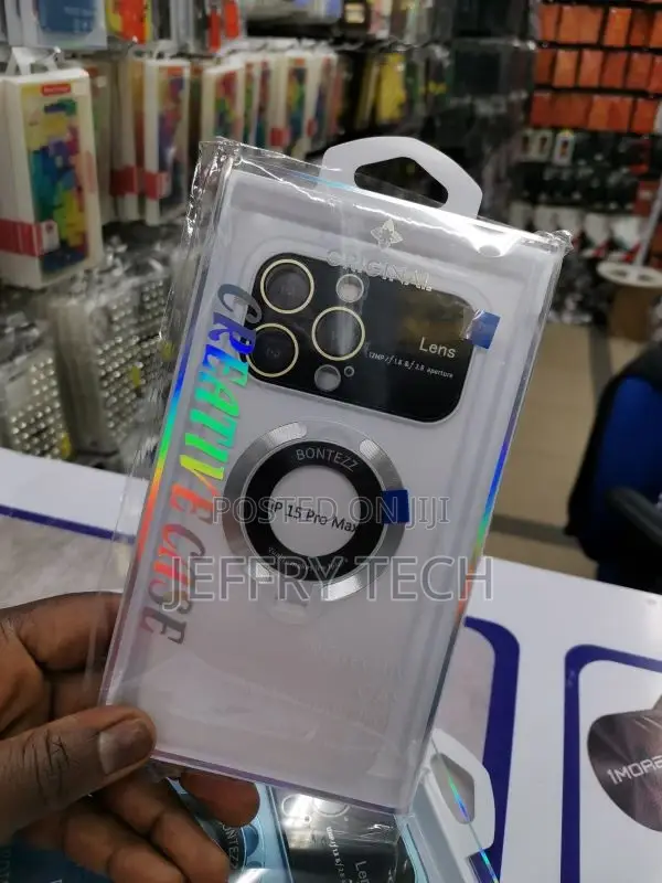 iPhone 15 Pro Max Magnetic Stand Case,With Camera Lens Prote