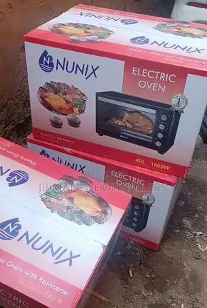 Oven//Nunix 40L Electric Oven With Rotisserie Oven - Black