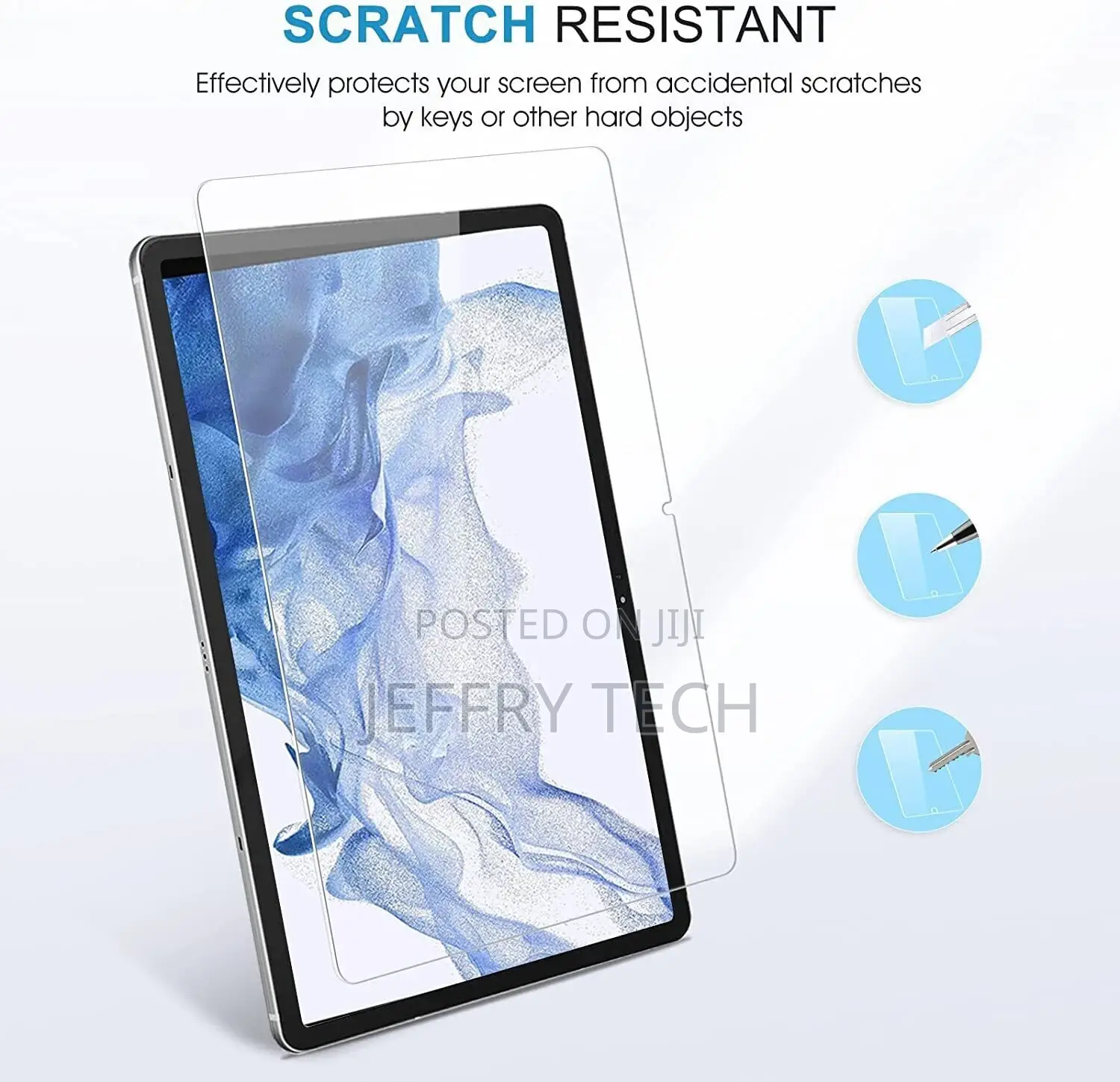 Samsung Galaxy Tab S7 FE/S7+S8+ Screen Protector Glass 1