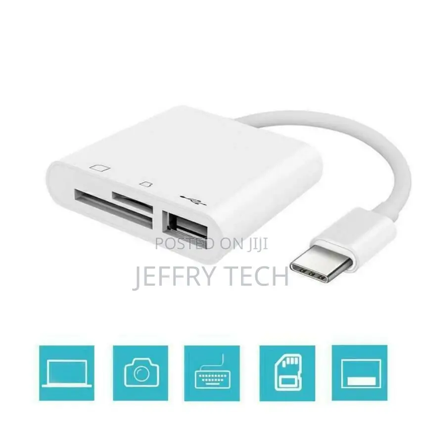 3 In1 USB Type C to Card Reader Adapter USB Camera Micro SD