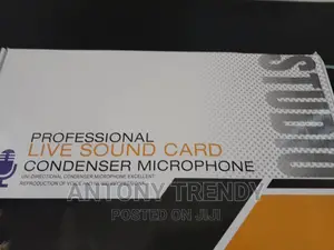 Condenser MICROPHONE With V8 Live Sound Card