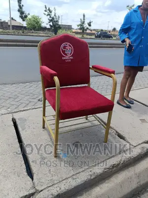 Church Chair Red Maroon, With Logo and Armrest.