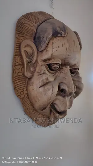 Wooden Mask, Very Detailed, Made Out of Soft Wood,