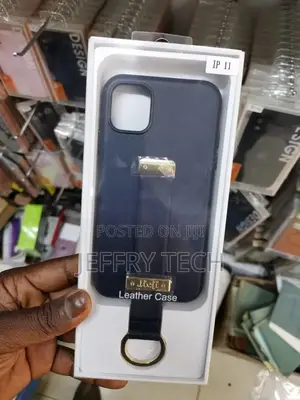 Leather Wrist Strap Stand Holder iPhone 11