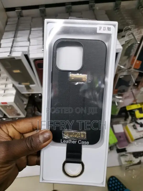Wristband Strap Ring Holder Leather Phone Case iPhone 13 Pro