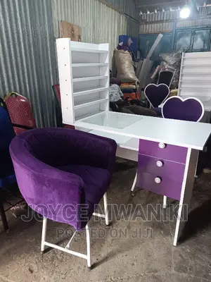 Manicure Set, Unique Design Purple and White