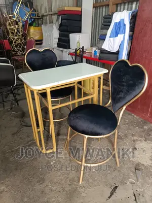 Manicure Marble Table and 2 Chairs.