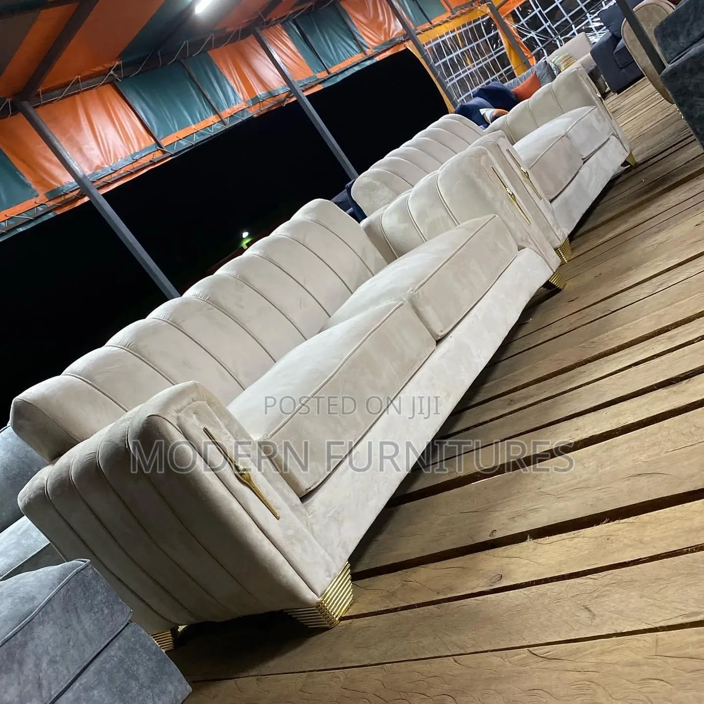 Cream 5 Seater Sofa