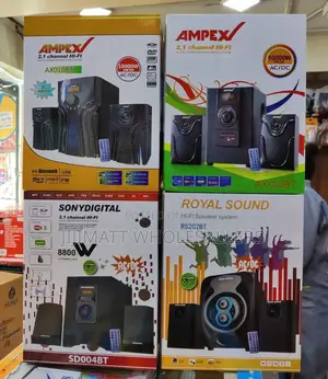 Ampex 2.1 Channel HI-FI Subwoofer Speaker System With 10000W