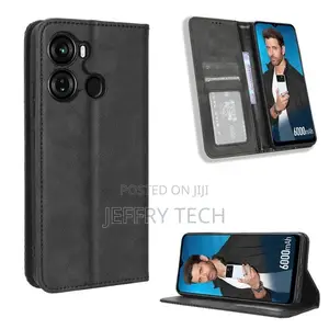 ITEL P40 Wallet Case Best Stand Cases Business Cover Black