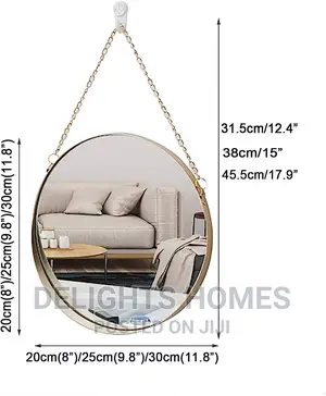 Round 3D Decor Mirror 20cm
