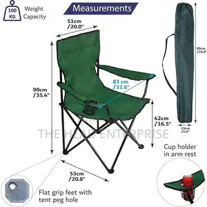 Portable Chair - Lightweight Folding Chair for Camping -
