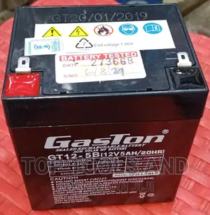 Gaston AGM MF Backup Battery 12v 5ah 20hr