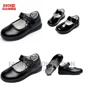 Girls High Quality Leather School Shoes