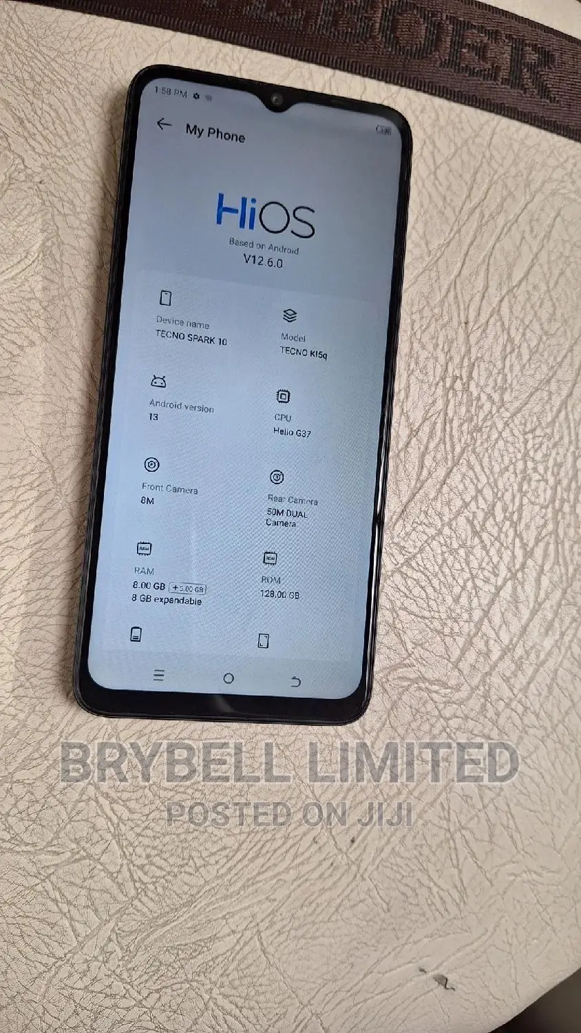 Tecno Spark 10 128 GB Black