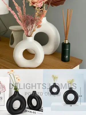 2in1 Elegant Decor Donut Flower Vases