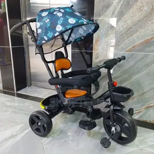 Baby Tricycle With Canopy and Protective Bar
