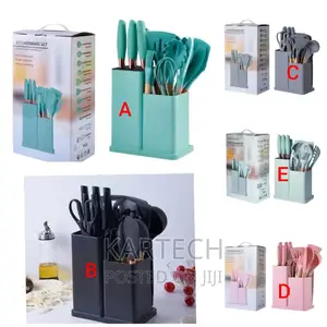 19pcs Silicone Spoons Set