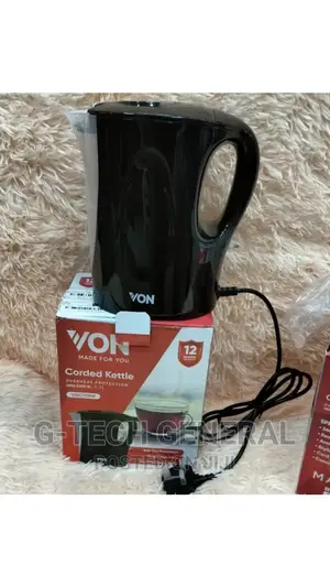 Von 1.7l Corded Electric Water Kettle-Black