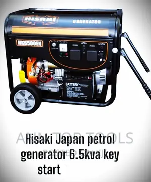 Hisaki Japan 6.5kva Key Start Petrol Generator