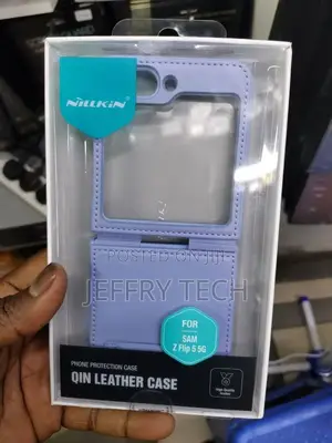 Qin Leather Case Z Flip 4 Purple Z Flip 5 Purple/ Green