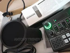 Microphone Kit With V8 Sound Card, Condenser Mic
