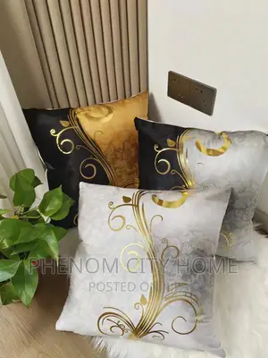 Gold Printed Pillow Cases