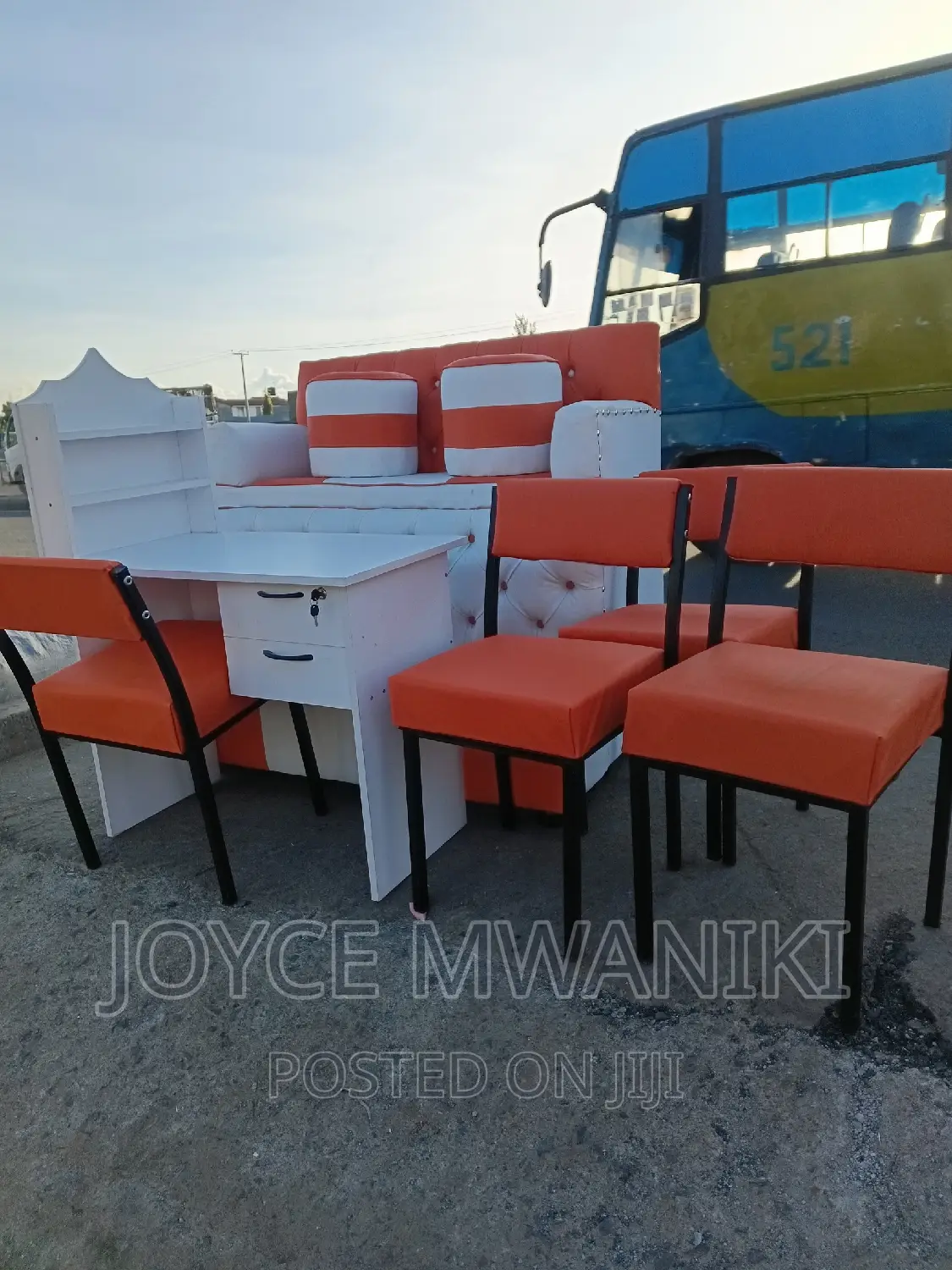 Pedicure Seat, Manicure Table and 4 Chairs.