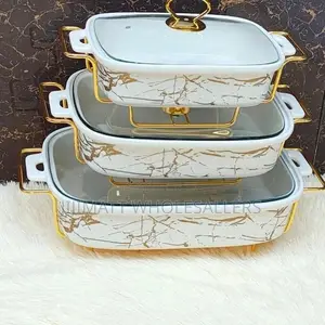 3 PCS Ceramic Chaffing Dishes 3.5,3 LTR and 2 .5 LTR