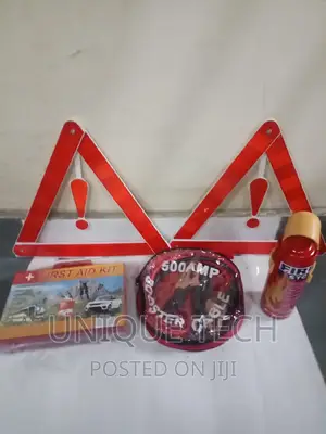Life Saver Kit -First Aid,Jumper Cables Fire Extinguisher