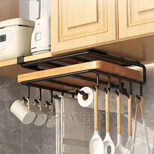 *Kitchen Cabinet Under Shelf Double-Layer Storage Rack*
