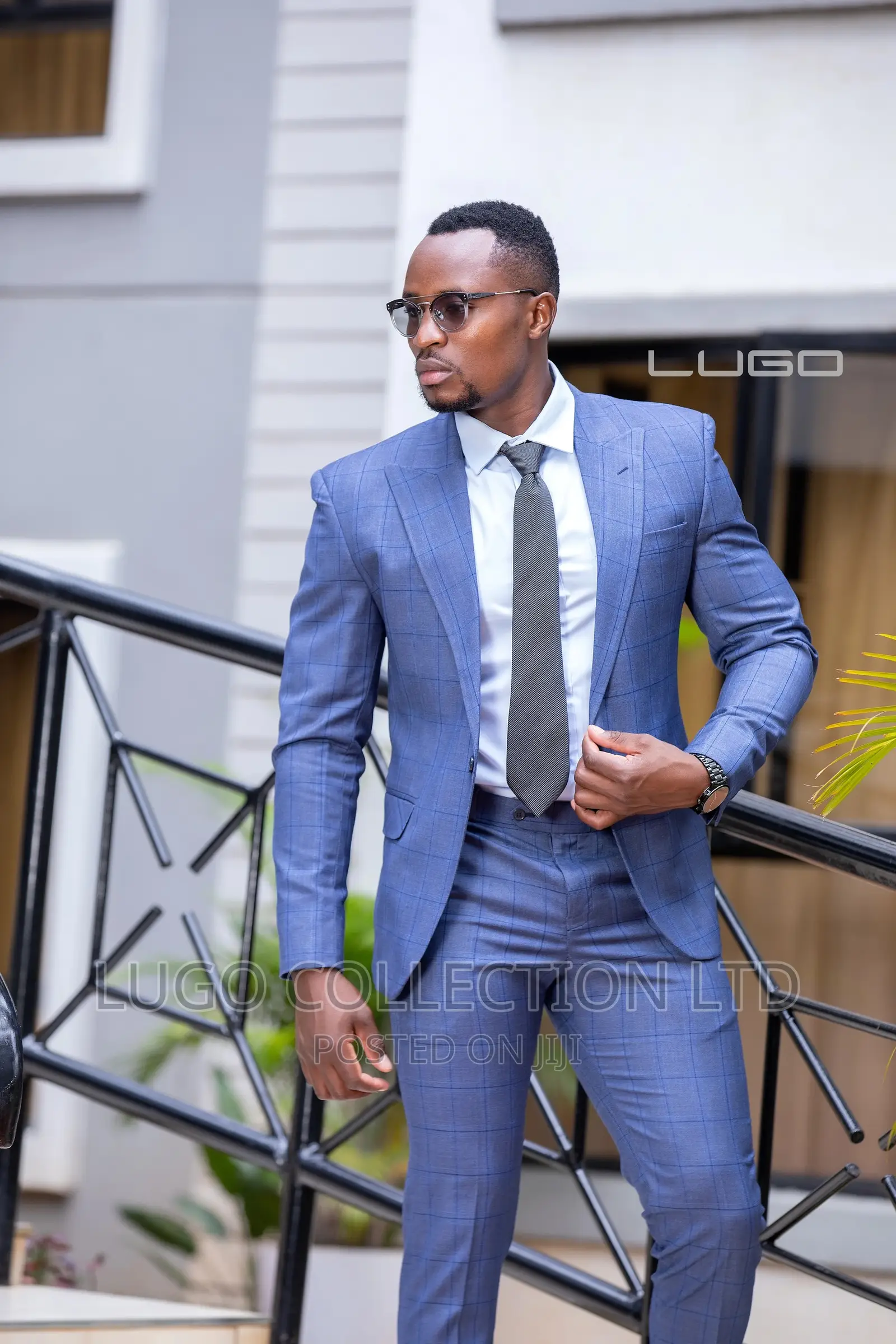 Suits.Checked Blue Suit