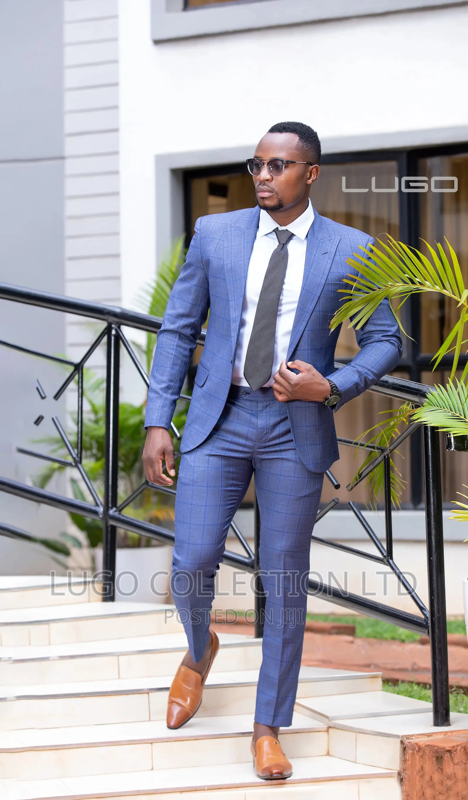 Suits.Checked Blue Suit