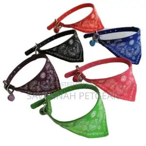 Multi Color Dog Scarf Collar Adjustable Soft Pet Collars