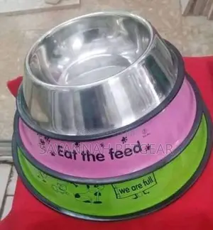 High Quality Stainless Steel Dog Feeding Bowl - Large Size