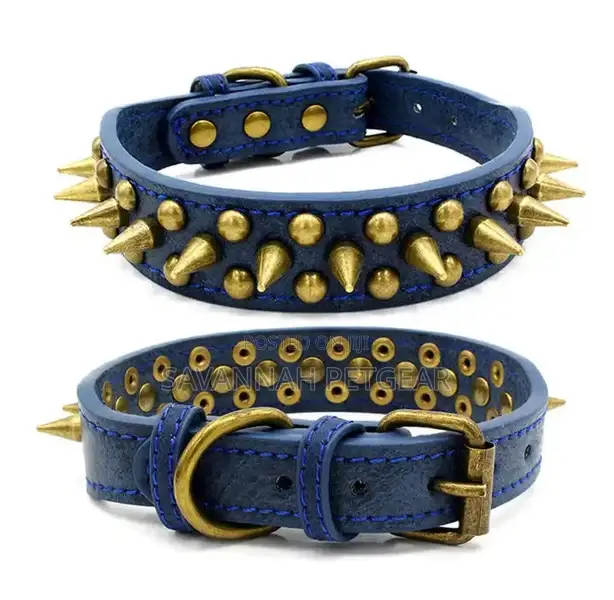 PU Leather Spiked Studded Dog Collar for Pitbull Labrador