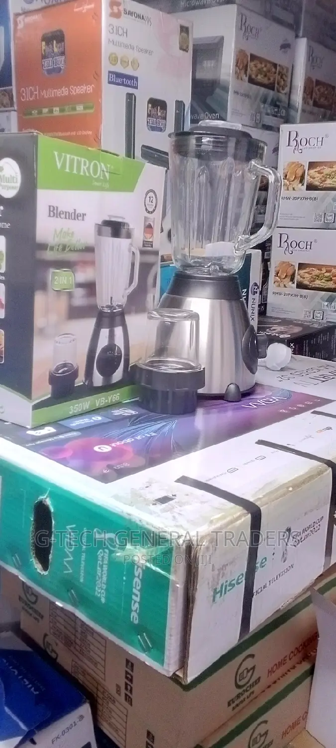 Blender Vitron 2in1 Blender With Grinder-Steel Jar 1.5l