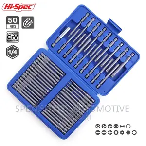 50 Piece Hex, Star, Torx Extra Long Screwdriver Bits