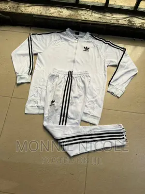 Grey/White Men Adidas Tracksuit